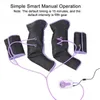 Air Compression Ben Massager Elektriska Cirkulation Ben Wraps för Body Foot Ankles Calf T191101