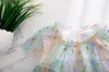 Robes des filles européennes et américaines estivale sparking filet file gâteau robe de princesse pour 3-8Y 210625