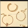 Enlace, joyería de cadena bohemia multicapa libélula cadenas pulseras conjunto color oro círculo geométrico brazalete para mujeres joyería de moda 14793 gota