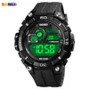 SKMEI 100M Waterproof Swim Diver Men Sports Wrist Watches Military LED Light Stopwatch Calendar Digital Clock reloj hombre 1756 X0524