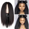Яки прямые человеческие волосы парик 4x4 кружевной замыкание Крытные парики Cincy Comeily Front для черных женщин 130% плотность
