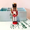 56st. God juldekorationer Kids Nutcracker Soldier Doll 12cm trähängen Nyårsornament för Navidad Xmas Tree Y0913443834