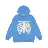 Women's Jackets American Fashion selling Skeleton Printing Anime Men Women Longsleeved Zipper Hoodie Jacket Loose Streetwear Y2K Pullover 220907