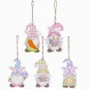 Party Supplies Easter Bunny Wooden Gnome Hanging Ornaments Holiday Decorations with Strings Home 5 Styles RRB13438