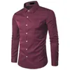 Camisas de vestido masculino da jauna 2021 camisa formal dos homens fit slim homens sólidos homme manga longa tamanho europeu s-xxl ocasião n9045