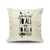 The Nordic Style Pillow Case White Black Simple Theme Chritamas Gift Snow Starry Sky Elk Bolster Cover