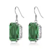 Andra Green Emerald Drop Earrings Women 925 Silver Dangle Luxury S925 Sterling Bizuteria Fine Jade Jewellry4477637