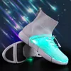 UnClejerry Fiber Optic USB Recharge Glow Buty Chłopcy Dziewczyny Buty Lekkie Running Sneakers Led Light Summet Buty 211022