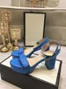 Designer Sandals Crystal Leather Sandal Fashion Summer Outdoor Shoes Suede Buckle Gold Black Red Ladies Spike Shoes Party High Heels size 35-42