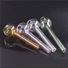 Mini tuyau de fumée de brûleur à mazout en verre 4 pouces OD 30mm balle Tobcco herbe sèche tuyaux de verre à main colorés pour outils de fumer