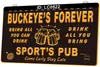 LC0522 Sus nombres Letrero de luz Forever Sport's Pub Venga temprano Quédese tarde Cerveza Bar Grabado en 3D