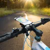 Universele fiets telefoonhouder 360 graden verstelbare houder DC08-Z Motorfiets Bike Mobilephone Mount Stand met PE-zak