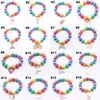 Multi Candy Beads Kids Lucky Smycken Armband Lyckliga Barn Tecknade Mermaid Charms Armband Kid Present M3926