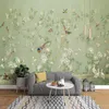 Custom 3D Photo Wallpaper Hand Painted Oil Painting Pastoral Flower Bird Wall Mural Living Room Bedroom