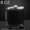 7oz 8oz draagbare zak rvs heupfles flagon whisky wijn pot pu lederen cover alcohol fles reis tour drinkware schroefdop JY0054