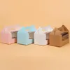 Card Paper Cupcake Boxes Cake Packaging Boxes Holder 2pcs Muffin Box with Handle