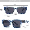 Modelo retro pasarela gafas de sol con estampado de nubes cielo azul moderno y nubes blancas gafas de sol femeninas