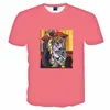 メンズTシャツ2022世界的に有名な絵画3D印刷Tシャツ男性大型夏半袖パーソナライズされた創造シャツトップ