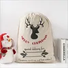 Sacchi di Babbo Natale Sacchetti regalo di Natale Monogrammable Claus Pouch Kriss Kringle Borsa con coulisse Borsoni Cervi Decorazioni natalizie Articoli per feste ABC00