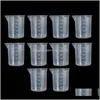 Bocaux Ménage Organisation Maison Jardin100Ml Tasse À Mesurer 2 Pièces/10 Pièces En Plastique Léger Pour Les Cuisines Laboratoires Avec Transparent Résistant