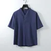 Chinese Style Super Plus Size M-9XL Men's Summer Casual V-neck Short Sleeve T-shirt Man Loose T-shirts Tees 5XL 6XL 7XL 8XL 9XL 210716