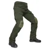 Vêtements tactiques de camouflage Pantalon militaire avec genouillères Hommes Pantalon cargo tactique Soldat Pantalon de l'armée américaine Paintball Airsoft 201221