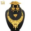 Gioielli Dubai Collana da donna Set di gioielli da sposa Set di orecchini da sposa placcati in oro africano Set di gioielli firmati Accessori H1022