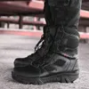 Mannen Hoge Kwaliteit Merk Militaire Lederen Laarzen Speciale Force Tactical Desert Combat Heren Outdoor Schoenen Enkel Zapatos 211217