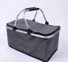 Portable Picnic Lunch Bag Ice Cooler Box Storage Travel Basket Cooler Cool Hamper Shopping Basket Bag Box SEA Ship DAW265