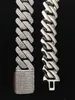 19 mm de qualité supérieure épaisse 3 lignes diamant cubain lourds de la chaîne de miami colliers de liaison masculine