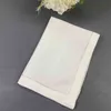 Unisex Handkerchiefs White Linen Hemstitched Placemats Table Cloth For Special Occasions 14"x19"-inch