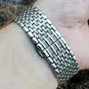 Montre Bracelet 16mm 18mm 20mm 22mm Argent Acier Inoxydable Bracelets Femmes Hommes Solide Montre-Bracelet Bracelet Accessoires H0915