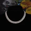 Topgrillz 14mm 16-30 tum Miami Ny Box Clasp Cuban Link Chain Charm Baguette Zircon Halsband Hip Hop Rock Smycken för Mens X0509