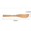 Portátil bambu manteiga geléia geléia espalhador de queijo 14cm talheres talheres maçaricos facas utensílios para viagem BBQ Spatula Take Out Jantar Fork presentes de casamento