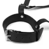 Women Sexy Faux Bondage Leather Open Cup Cupless Chest Bra Top Body Harness Collar strap R561296713