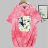 T-shirt Hip Hop Tie Dye a maniche corte girocollo Anime Senku Y0809