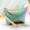 Fashion Plaid Cosmetic Bag borsa da viaggio casual da toilette Borsa da donna in PU organizer per cosmetici