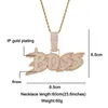 New Trendy DIY Custom Name Letter Pendant Necklace Gold Silver Color Bling Iced Out CZ Letters Pendant with 3mm 24inch Rope Chain for Men Women