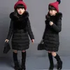 Зимние детские и девочки с длинным рукавом с длинным рукавом вниз пальто Яркое лицо утолщенного хлопка 211007