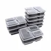 10-30Pcs Plastic Reusable Bento Box Meal Storage Compartment Lunch Box Microwavable Japanese Lunch Box School Food Container 210925