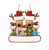 NEWCHRISTMAS ORNAMENT Hangende rendier Familie Decor voor Xmas Tree Home Office Room Decoratie Crafts With String Assorted Pendants LLF11357