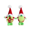 Festes de festa decoração de Natal sem rosto gnomo verde decorações de boneca de pelúcia para casa natal ornamentos