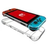 För Switch Case Hard Shell Löstagbart kristallskyddsfodral Transparent Cover Console Game Controllers Joysticks