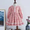 Spring Summer Baby Girls Floral Long Sleeve Dresses Children Kids Girl Princess Clothing 210429