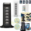 30W Multi 6 Port USB Carregador 6A Rápido Carregamento Estação de Desktop Conectores Extensão Socket PlatonInt Hub conectores