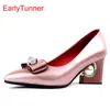 판매 브랜드 패션 광택 여성 공식 펌프 베이지 색 붉은 핑크 블랙 섹시 레이디 웨딩 신발 EY6S Pearl Plus 큰 크기 12 31 48 211123