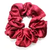 Cetim Cetim Sólido Scrunchies Mulheres Meninas Elastic Hairs Borracha Bandas Acessórios Goma Para Mulheres Tie Ring Rope Roda