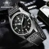 Automatic Mechanical Men's Sapphire Crystal Stainless Steel NH35 Pilot 1940 Leather Waterproof automatic watch men