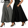 Jupes femmes noir longue femme taille haute élégant coloré décontracté rétro coton une ligne soirée femme 210514