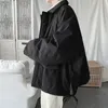 冬の男子青年貨物トレンチコートルーズファッションコットンパッド服大きなポケットパーカーソリッドスノージャケットM-2xl 210524
